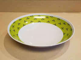 Michaels 13" Plastic White & Lime Green Dew Drop Design Serving Bowl (NEW) - $9.85
