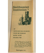 Vintage Smithsonian Institute Brochure Washington Dc BRO3 - £6.98 GBP
