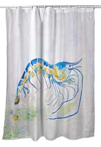 Betsy Drake Blue Shrimp Shower Curtain - £76.98 GBP