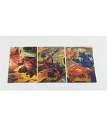 1996 Marvel And DC 3 Canvas Insert Cards Lot of 3 Chase Cards Doomsday C... - $400.21 MXN