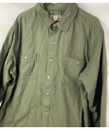 Duluth Trading Co Jacket Flannel Lined Canvas Olive Green Coat Men’s XL ... - £37.54 GBP