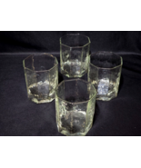 Vintage LIBBEY GLASS 4&quot; Double Old Fashioned Glass FACETS Octagon - Set ... - £17.00 GBP