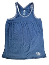 NCAA UK Kentucky Wildcats Womens M Blue Tank Top Loose Fit Racerback Logo Stripe - £7.82 GBP