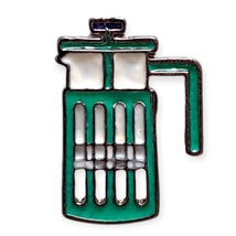 Coffee Lapel Pin: Green French Press - £10.15 GBP