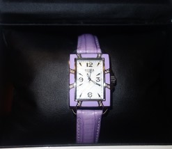 Dedia Lily Lr Watch Precious Stones Genuine Clean Diamonds Purple New - $247.55