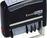 ExcelMark 12 Phrase Self-Inking Date Stamp - 2&quot; x 1/4&quot; Impression - Blac... - $21.86