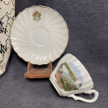 Vintage Niagara Falls General Brock Hotel Souvenir Cup &amp; Saucer Myott En... - £6.15 GBP