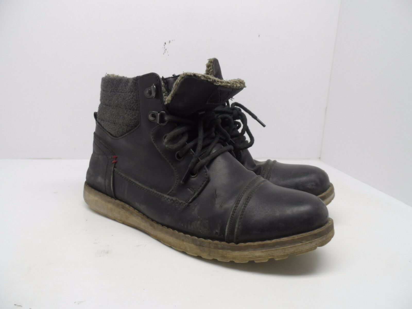 Denver Hayes Men&#39;s Casual Lace Up Chukka 5CPBDHFA5-C2206 Black Size 8M - $17.80