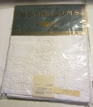 Vintage Heirloom 100% cotton lace standard pillowcases NIP - £15.23 GBP