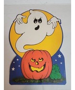 Vintage 1980s Happy Halloween Decoration Classroom Hallmark Ghost Pumpki... - £16.38 GBP