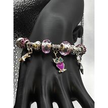 Vintage Silver Plated Swarovski Crystal Charm Bracelet - $96.77