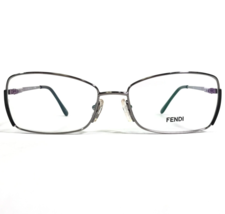 Fendi Eyeglasses Frames F959 730 Shiny NIckel Dark Silver Cat Eye 54-16-135 - £37.20 GBP