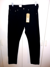 LEVI&#39;S MEN&#39;S 512 SLIM TAPER BLACK STRETCH JEANS-33x30.5 (TAG SAYS 32 INS... - $655.94 MXN