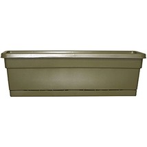 Southern Patio 30&quot; Rolled Rim Window Box with Tray, Olive Green - £24.36 GBP