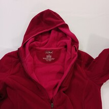 L.L. Bean Women's Pink/Red Full Zip Fleece Hoodie Jacket Pockets Size Small image 10
