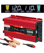 Car Power Inverter 12V To 110V 1000W/2000W(Peak) Power Inverters For, 650W - £41.16 GBP