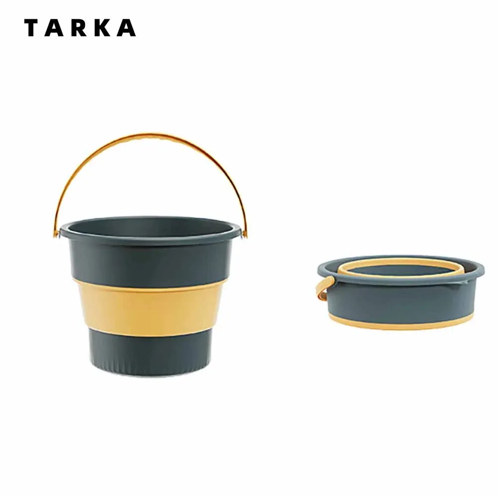 TARKA Silicone Outdoor Folding Buckets 10/17L Camping Fishing Water Storage Car - £23.69 GBP