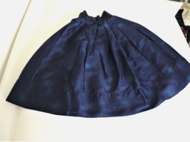 Antique Blue Silk Long Skirt For Fashion, China, Parian Medium Size Doll - £74.53 GBP