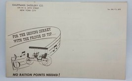 Vtg. 1940s Kaufmann Saddlery Buggies &amp; Wagons Advertising Mailer - £6.36 GBP