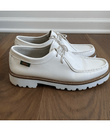 Bass Wallace White Leather Ranger Super Lug Moc Shoe Oxford $200 9 - €61,79 EUR
