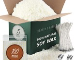 Soy Candle Wax For Candle Making - Natural - 5 Lb Bag, Premium Soy Wax F... - £47.03 GBP