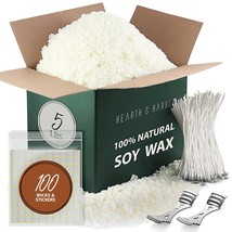 Soy Candle Wax For Candle Making - Natural - 5 Lb Bag, Premium Soy Wax F... - £46.85 GBP