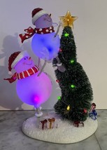 Light Up LED Color Changing Snowmen Decorating Tree Christmas Figure CUTE! - £26.40 GBP