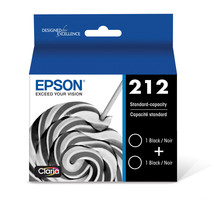 EPSON PRINTERS AND INK T212120-D2 T212 INK STANDARD CAPACITY DUAL BLACK INK - £79.41 GBP