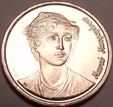 Gem Brilliant Unc Greece 1990 2 Drachmes~Independence Hero~Manto Mavroge... - £2.70 GBP
