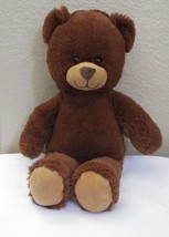 Build A Bear Workshop Dark Brown Teddy Bear Brown Eyes &amp; Nose 15&quot; Tan Ta... - $14.30