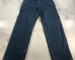 Carhartt Flame Resistant Jeans Mens 34x34 Blue Straight Leg Made of USA ... - $35.17