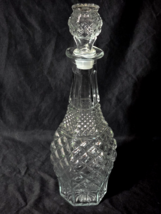 Vintage Anchor Hocking WEXFORD Pattern 32 Ounce, 14.5&quot; Decanter Bottle &amp;... - $14.98