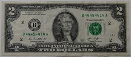 Fancy US$2 banknote 6 of a Kind  4's 2013 - $19.00