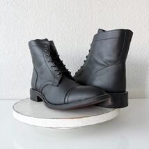 NEW Lane Mens Black Ankle Boots Size 12.5 Lace-up Casual Genuine Leather... - $247.50