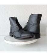 NEW Lane Mens Black Ankle Boots Size 12.5 Lace-up Casual Genuine Leather... - $247.50