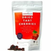 powbab Dried Tart Cherries - 100% USA Montmorency Organic, Unsweetened (3.2 oz) - £18.91 GBP
