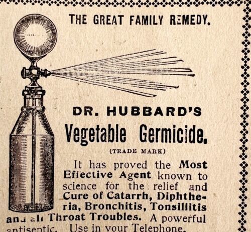 Primary image for Dr Hubbard Vegetable Germicide Advertisement 1899 Victorian Boston Mass DWEE3