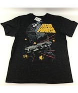 Disney Star Wars Death Star Graphic Tee Falcon Ship Size Large T-Shirt N... - $25.64 CAD