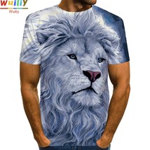 Lion T-shirt For Men Summer  Graphic 3D Print Streetwear Tees  Hip Hop T Shirt W - £61.91 GBP