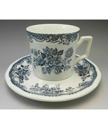 Kensington Staffordshire Ironstone Balmoral Tea Cup Saucer England Blue ... - £9.16 GBP