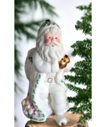Vintage Lenox Holiday Santa Cookie Jar NO LID Great Planter Or Utensil H... - £28.24 GBP