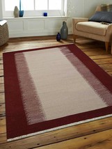 10 x 13 ft. Hand Woven Flat Weave Kilim Wool Contemporary Rectangle Area... - $370.28