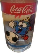 Vintage 1996 Atlanta Olympics Mascot Drinking Glass Soccer  - £7.11 GBP