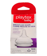 Playtex Baby Breastlike Shape Nipples BPA Free 3m+ 2-pack Silicone Fast ... - $5.51