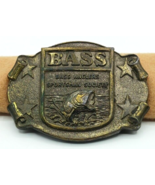 Bass Anglers Sportsman Society Brass Belt Buckle Lewis Buckles of Chicag... - £18.68 GBP