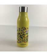 Starbucks Stainless Steel Insulated Water Bottle Yellow Floral Vintage 2002 - $39.55