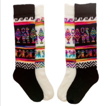 3 pairs of women&#39;s long alpaca socks. Size: 7-9 US. Natural and colorful socks. - £25.30 GBP