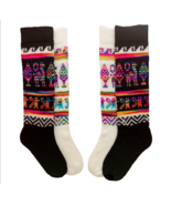3 pairs of women&#39;s long alpaca socks. Size: 7-9 US. Natural and colorful... - £25.64 GBP