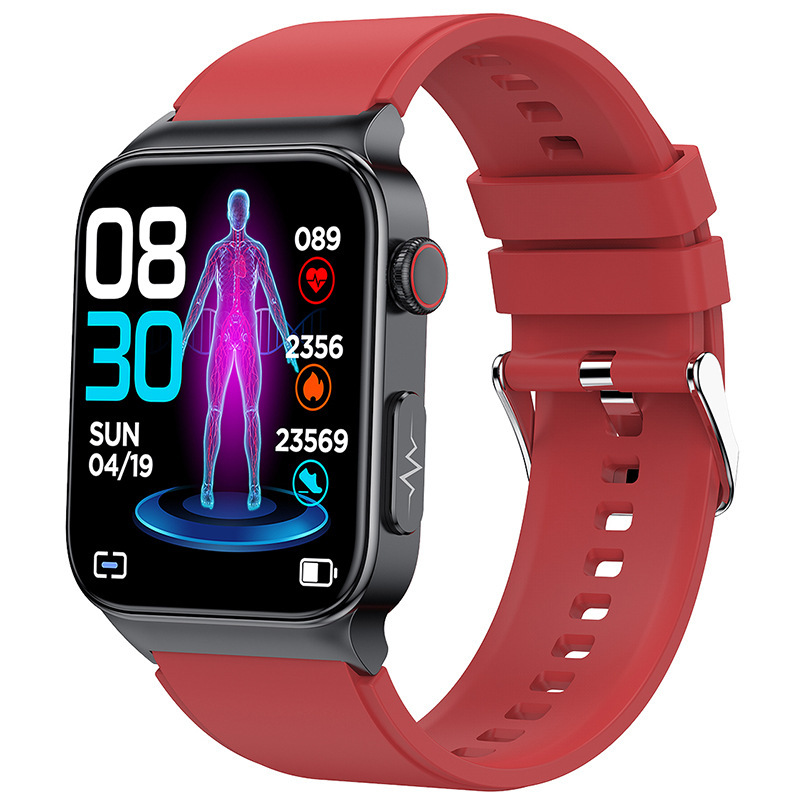 E500 Smart Watch Non-Invasive Blood Glucose Blood Pressure Body Temperature Ecg