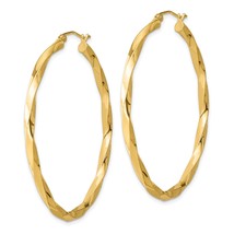 Sterling Silver Gold Plated Twisted Oval Hoop Earrings Jewerly - £47.39 GBP